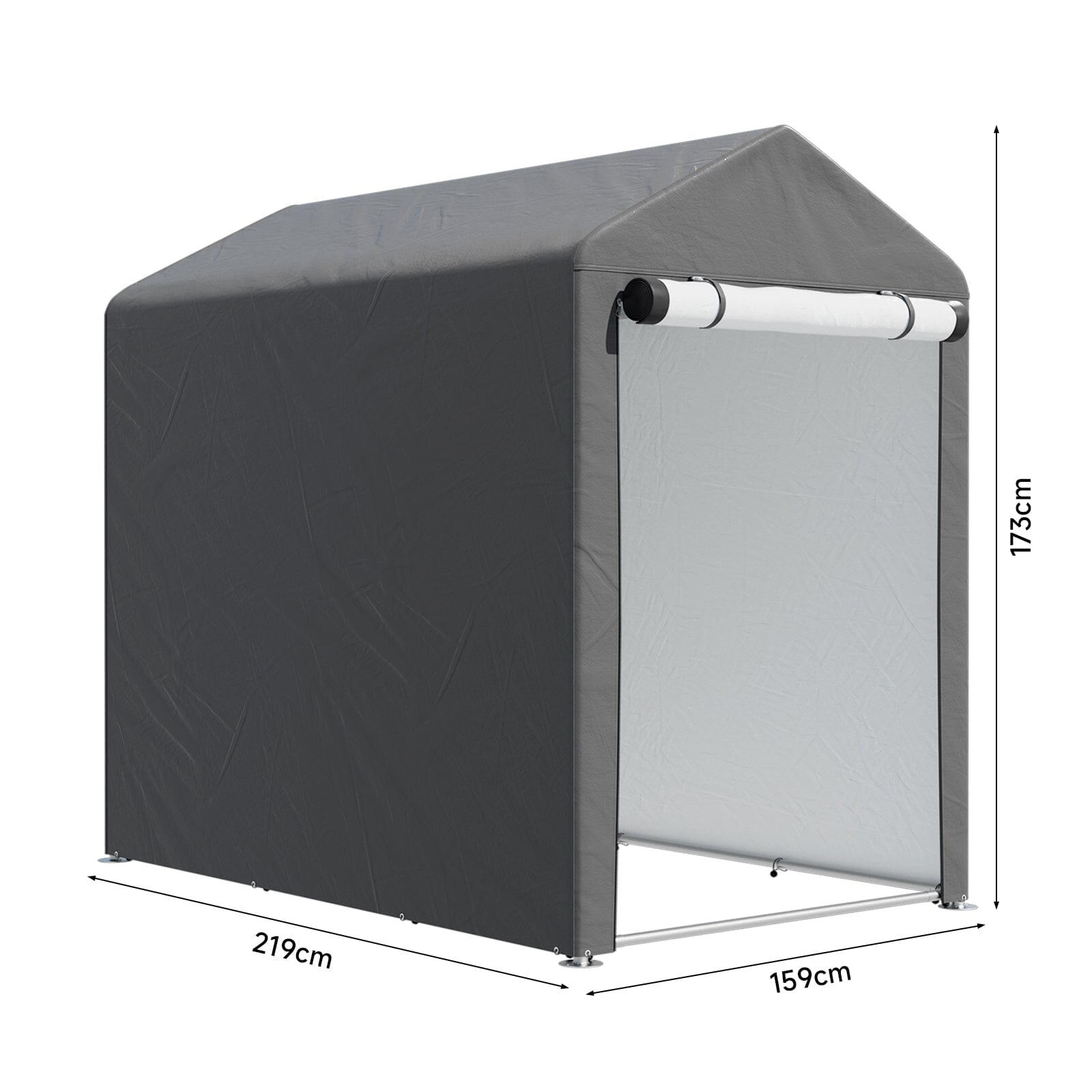 Galvanized Tube Storage Shed Garden Shed in Grey Garden Sheds Living and Home 5*7ft 