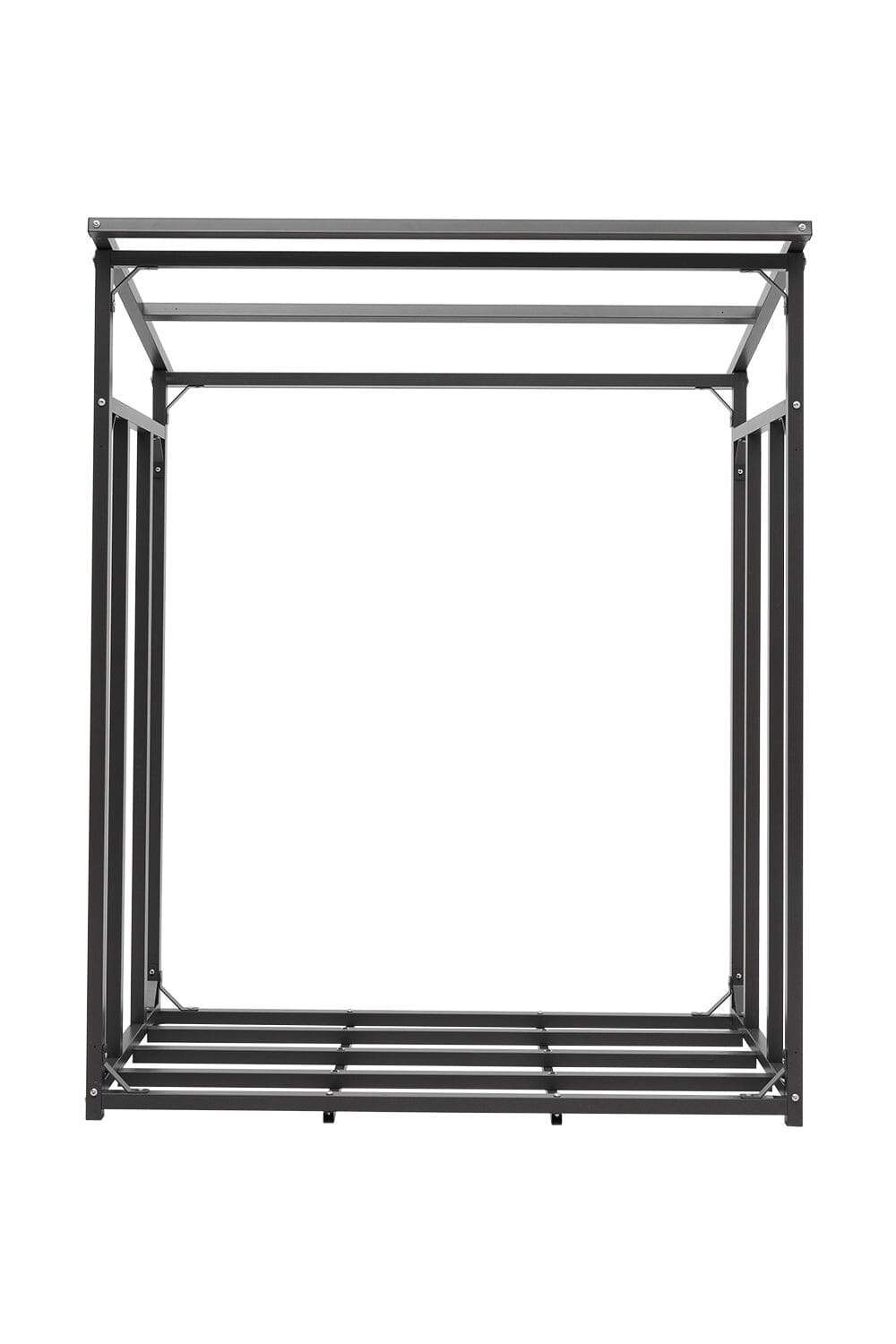 Garden Sanctuary Metal Tube Firewood Rack with Roof Garden Sheds Living and Home 