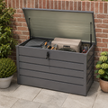 350L Metal Outdoor Garden Storage Box Lockable Grey