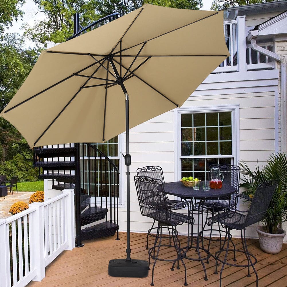 3M Sunshade Parasol Backyard Garden Tilt Umbrella with Crank Parasols Living and Home 