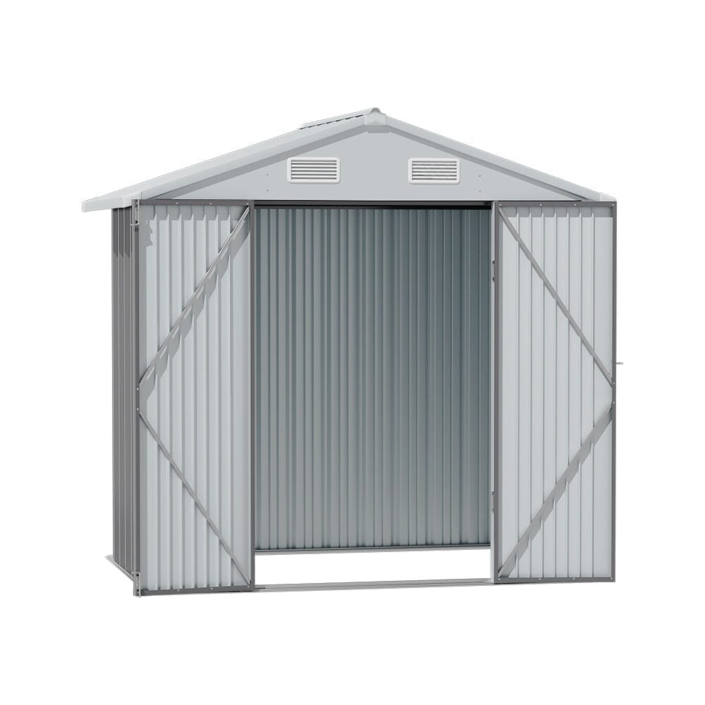 4×6ft/ 6×8 ft/ 10×8ft/ 10×10ft/ 10×12ft Metal Outdoor Garden Storage Shed Motorcycle Sheds with Lockable Garden Sheds Living and Home 