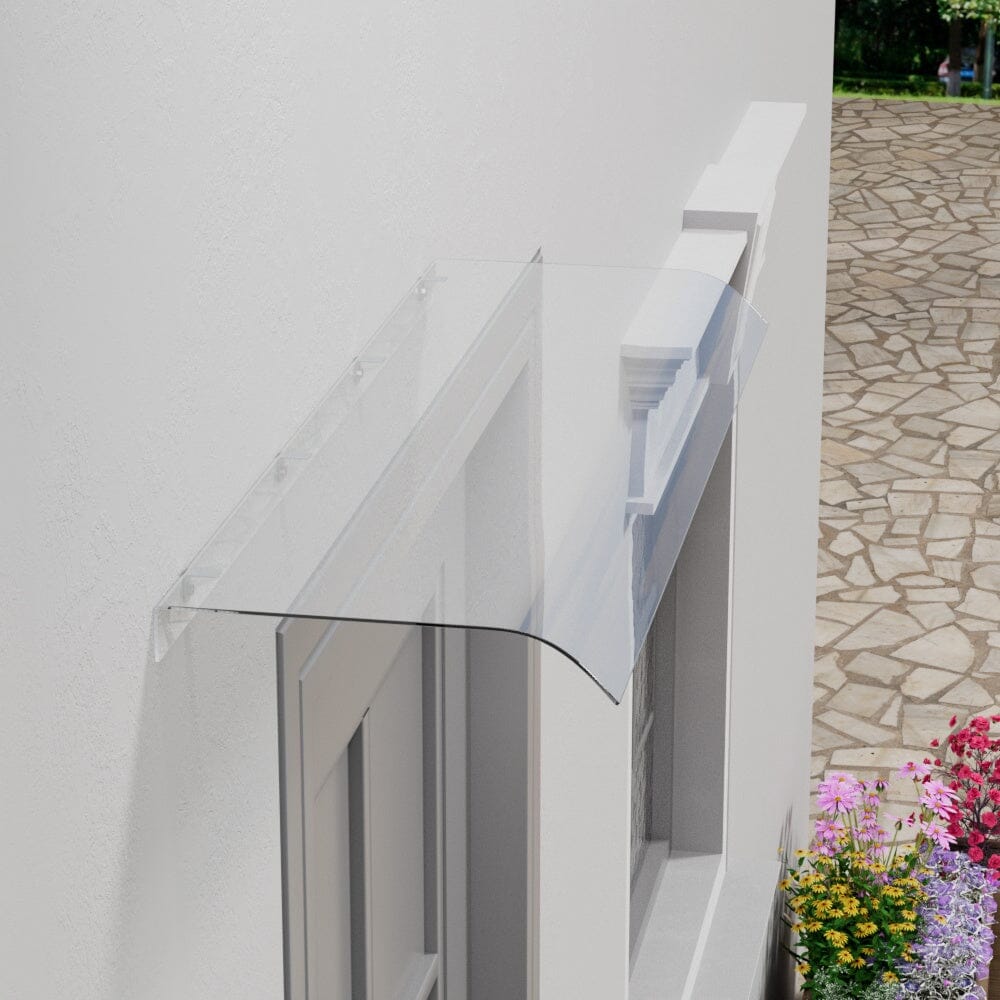 1M / 1.2M / 1.6M / 2M Transparent Awning Canopy for Window and Door Canopies & Gazebos Living and Home 