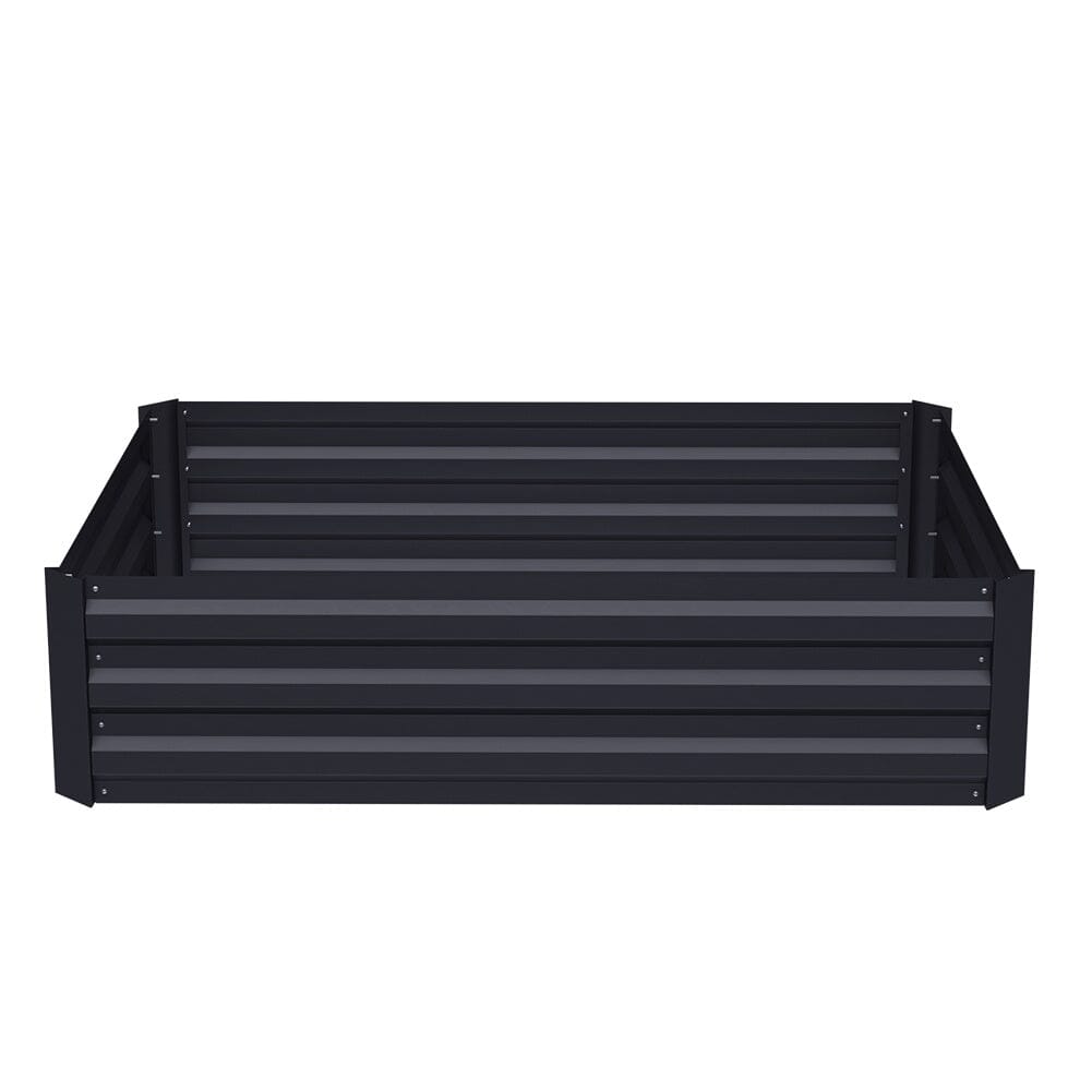 Galvanized Steel Square Raised Garden Bed Planter Box in Black Living and Home 