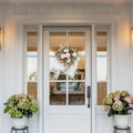 Rustic Assorted Flowers Heart-shaped Wreath Wedding Decoration Artificial Plants Living and Home 